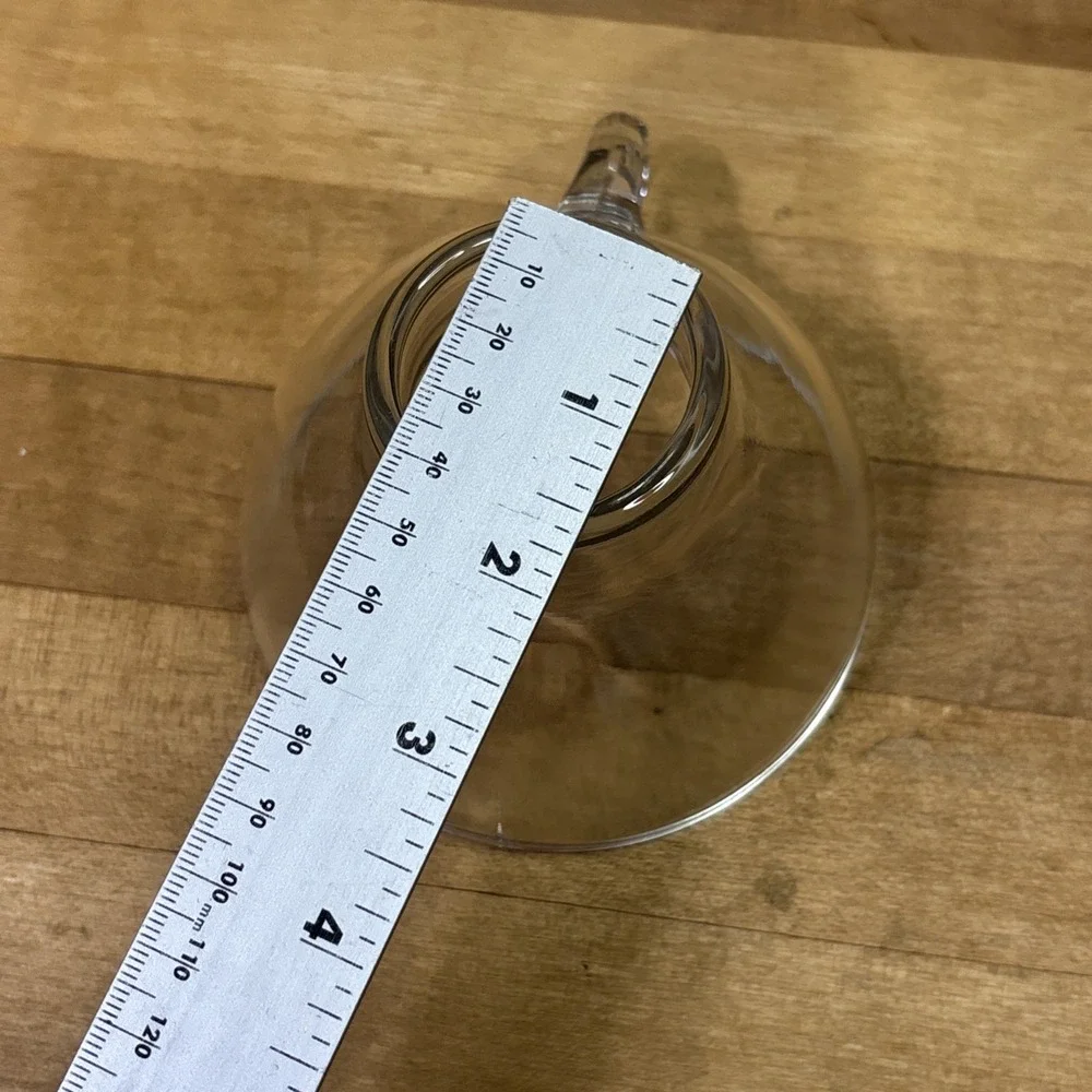 Vintage Clear Glass Canning Funnel Wide Mouth Jar Funnel w Handle Kitchen Tool